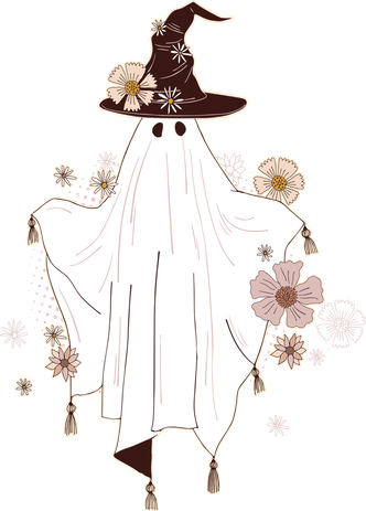 Cute Boho Halloween Ghost Women's Sweatshirt