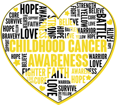Childhood Cancer Awareness Word Text Art Heart Tote Bag
