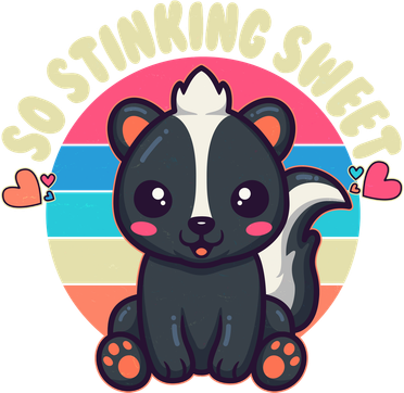 Funny Cute Skunk So Stinking Sweet Bucket Hat