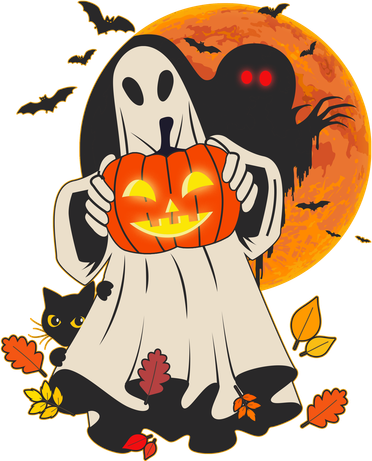 Spooky Halloween Autumn Ghost Jackolantern Tote Bag