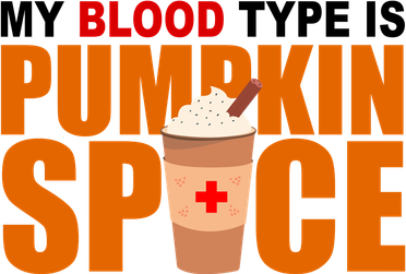 My Blood Type Is Pumpkin Spice Funny Fall Women's Long Sleeve Shirt