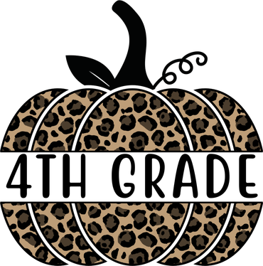 4th Grade Leopard Pumpkin Visor