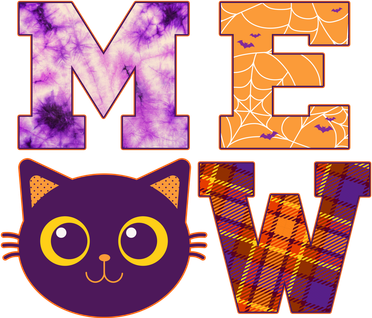 Cute Fall Halloween Cat MEOW Kids Hoodie