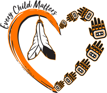 Every Child Matters Wear Orange Feather Heart Women's Long Sleeve Shirt