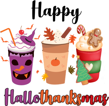 Happy Halloween Thanksgiving Christmas Coffee Lover Toddler Hoodie