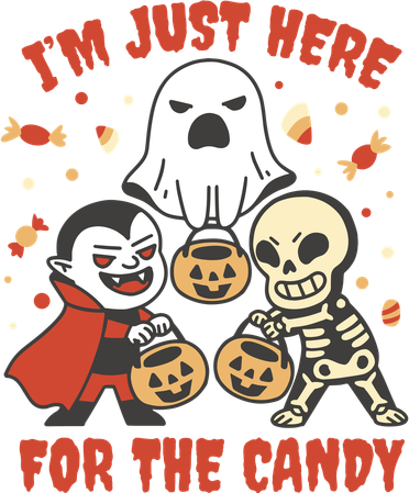 I'm Just Here For The Candy Halloween Costume Funny Tumbler