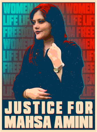 Justice For Mahsa Amini Women Life Freedom Vintage Poster Women's T-Shirt