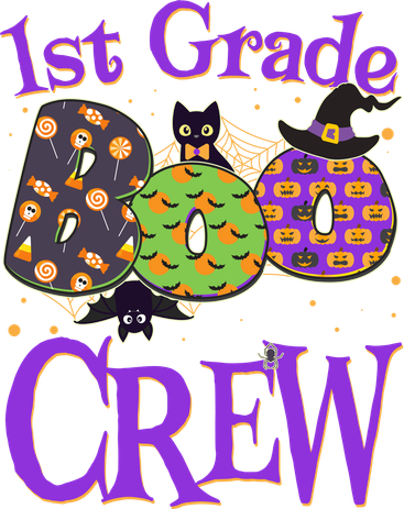 Cute Halloween 1st Grade Boo Crew Golf Towel