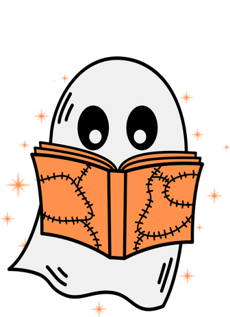 Ghost Reading Books Halloween Women's Dry Zone Grid Polo