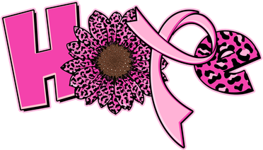 Hope Pink Leopard Print Sunflower Breast Cancer Awareness Coaster
