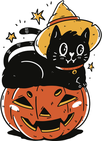 Pumpkin Cat Halloween Cute Festive Beanie