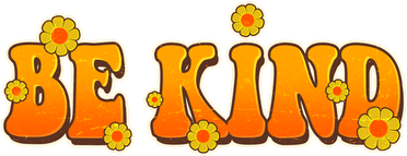 Retro 60s Sixties Flower Power Be Kind Wear Orange Kids Long Sleeve Shirt
