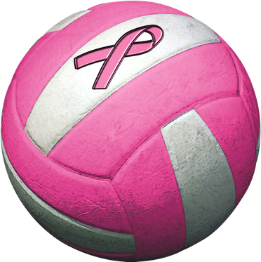 Breast Cancer Ribbon Pink Volleyball Women's T-Shirt