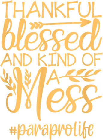 Funny Cute Paraprofessional Thankful Blessed Kind Of A Mess Autumn Baby Bodysuit