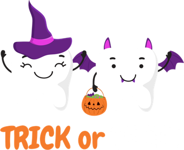 Trick Or Teeth Treat Funny Dental Halloween Dentist Cool Gift Kids T-Shirt