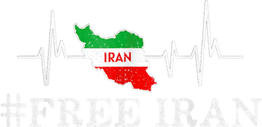 Free Iran Symbol Flag Heartbeat Freedom Love Women's Long Sleeve Shirt