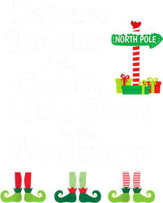 Cute Daycare Teacher Christmas Teach Cutest Elves Workshop Tote Bag