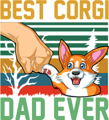 Best Corgi Dad Ever Santa Hat