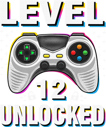 Level 12 Unlocked Boys 12th Birthday 12 Year Old Gamer Button