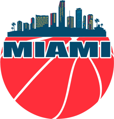 Miami Florida Cityscape Retro Basketball For Fans Doggie Tank