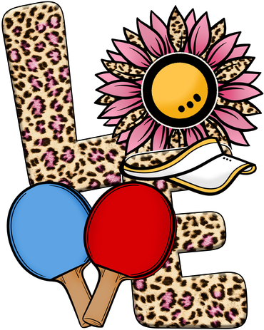 Ping Pong T Shirts Love Table Tennis Leopard Sunflower Graphic Plus Size Mousepad