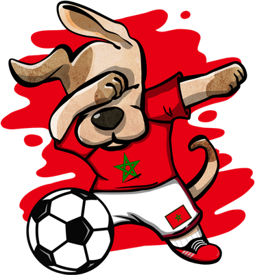 Dabbing Dog Morocco Soccer Fan Jersey Moroccan Flag Football Cool Gift Bucket Hat