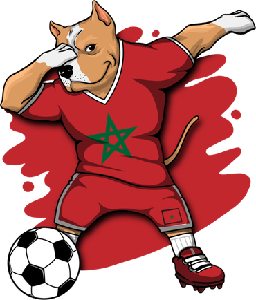 Dabbing Pitbull Morocco Soccer Fans Jersey Moroccan Football Gift Toddler Hoodie