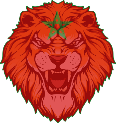 Lion Moroccan Soccer Supporter Morocco Flag Soccer Lover Gift Women's Sweatshirt