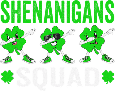 Shenanigans Squad Happy st patrick green shamrocks Button