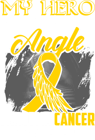 My Hero Is Now My Angel Sarcoma Cancer Awareness Warrior Great Gift Button
