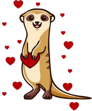 Hello Meerkat Valentines Day Cute Animal Love Vfunny Giftday Pajama Funny Gift Doggie Tank