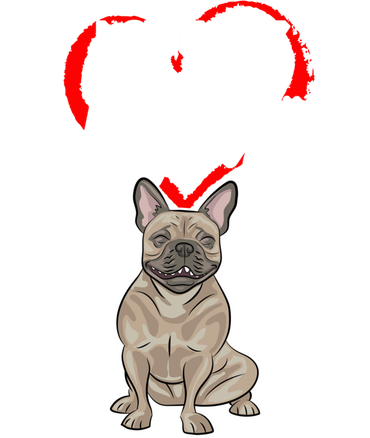 Love My French Bulldog Dog Valentine's Day Meaningful Gift Baby Bodysuit
