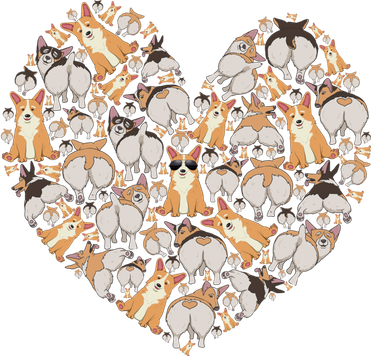 Cute Corgis Funny Dog Mom Corgi Lover Heart Valentines Day Gift Women's Tank Top