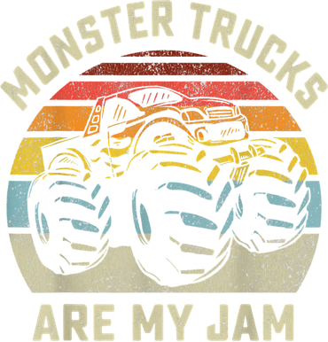 Vintage Monster Truck Retro Style Monster Trucks Are My Jam Sweatshirt