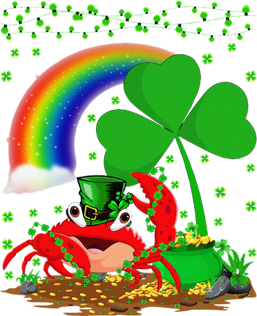 Crab Fish Lover Shamrock Leaf Rainbow Crab St Patrick's Day Toddler Hoodie