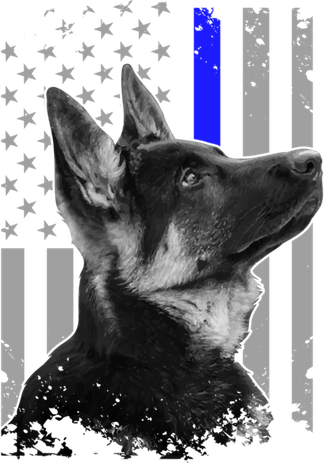 Ger Shepherd K9 Unit Thin Blue Line Flag Police Gift Women's Hoodie