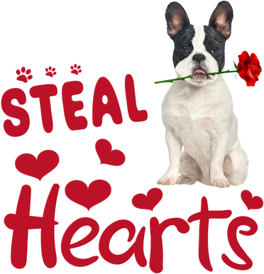 Here To Steal Hearts Funny French Bulldog Dog Valentines Day Funny Gift Toddler T-Shirt