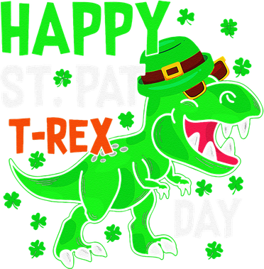 Happy St Pat T Rex Saint Patrick's Day Dinosaurs Happy Cute Toddler Hoodie