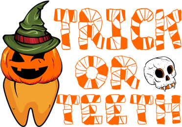 Trick Or Teeth Funny Dentist Halloween Dental Squad Gift Kids T-Shirt