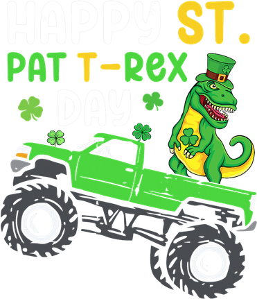Happy St Pat T Rex Day Boy St Patrick's Day T Rex Kids Hoodie