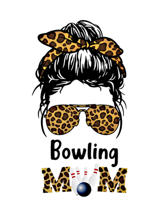 Bowling Mom Bleached Leopard Cheetah Print Mama Funny Cool Gift Women's Sweatshirt