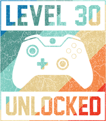 Level 30 Unlocked Video Gamer 30th Birthday Gifts Golf Towel