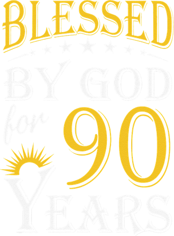 Vintage Blessed By God For 90 Years Happy 90th Birthday Coffee Mug