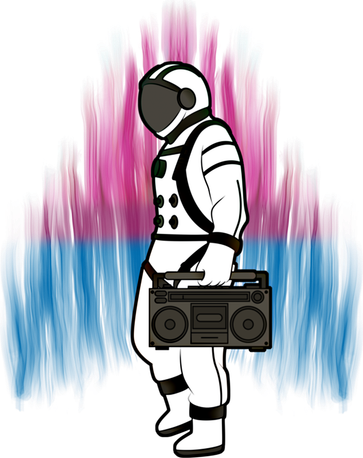 Cool Astronaut Design Cool Gift Boombox Cool Gift Universe Cool Gift Graphic Coo Doggie Tank