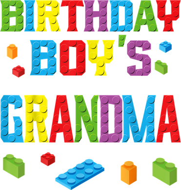 Master Builder Birthday Boy's Grandma Building Bricks Blocks Women's T-Shirt