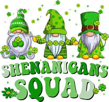 Shenanigans Squad St Patrick's Day Gnomes Groovy Pajama Set
