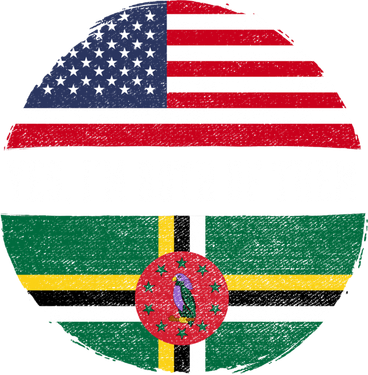 Half American Half Dominican Usa Flag Dominica Heritage Dna Funny Gift Toddler Long Sleeve