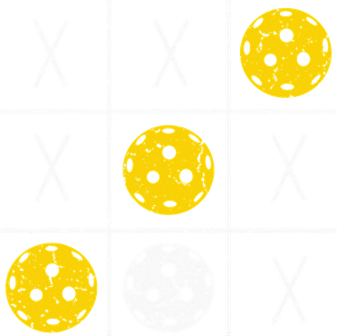 Pickleball Ball Tic-Tac-Toe Game XO-XO Funny Polo
