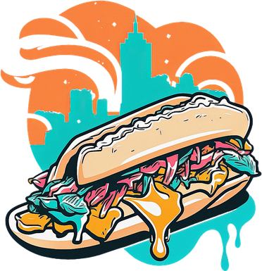 Philly Cheesesteak Vaporwave 80s Vintage Aesthetic Kids Long Sleeve Shirt
