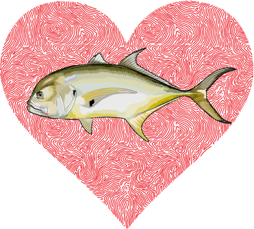 Jack Crevalle Valentines Day Fish Love Fingerprint Gift Toddler T-Shirt